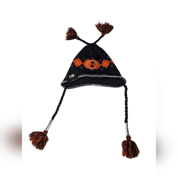 New Era - Winter Tassels Hat Team Bears NFL -One Size - Blue/Orange - Picture 1 of 13